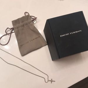 Cable Collections X Cross Necklace with 14K Gold